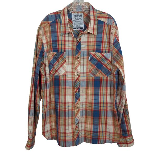 Levi's Strauss & Co.‎ Men's Plaid Long Sleeve Button-Up vintage Shirt X Large - Picture 1 of 15